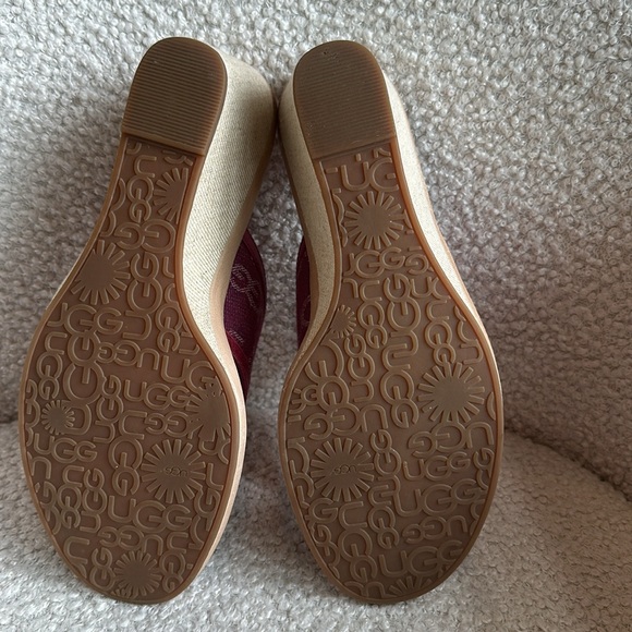 Ugg fuchsia leather sandals - size 10 - Picture 5 of 8